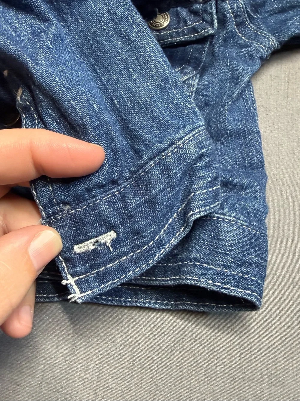 small wonders Denim Jacket with Button Front